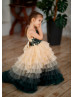 Elegant Beaded Lace Tulle Flower Girl Dress